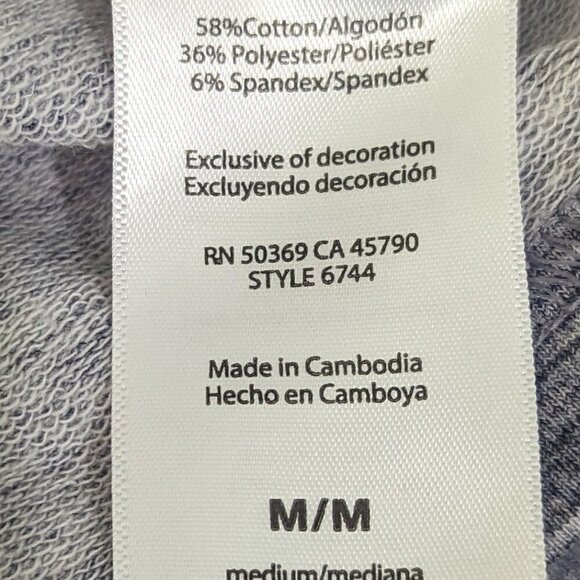 Danskin Blue French Terry Bliss Wrap Cardigan M - Picture 6 of 7